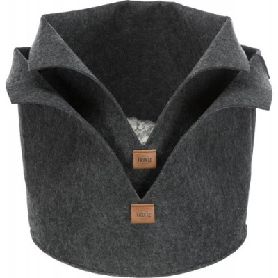 Luise, legowisko, okrągłe, antracyt, filc,  30 cm