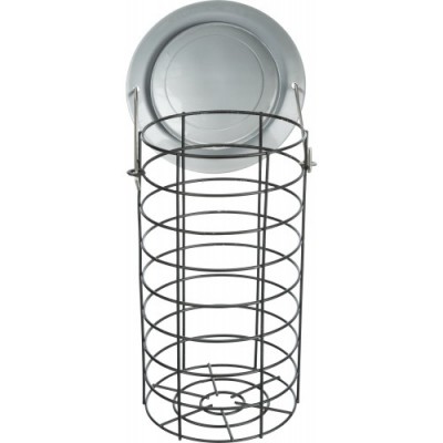 Uchwyt na 2 duże kule tłuszczowe, z daszkiem, czarny, metal, 11 x 20 cm