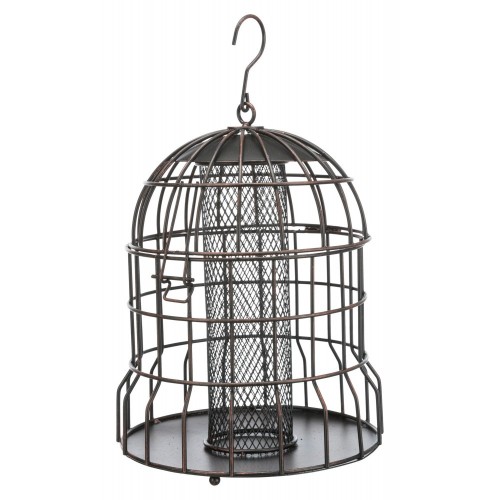 Karmnik na orzechy, z siatką ochronną, czarny/brązowy, metal 820 ml/20 cm