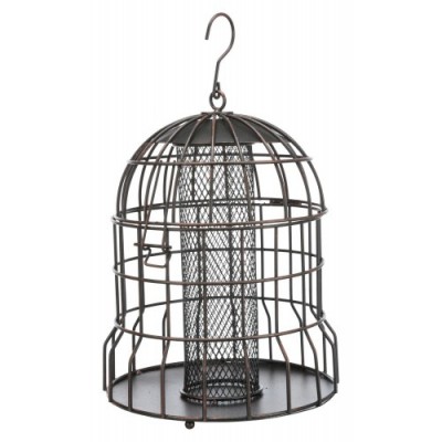 Karmnik na orzechy, z siatką ochronną, czarny/brązowy, metal 820 ml/20 cm