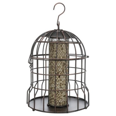 Karmnik na orzechy, z siatką ochronną, czarny/brązowy, metal 820 ml/20 cm