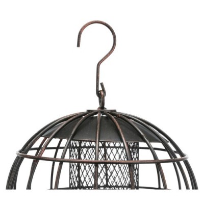 Karmnik na orzechy, z siatką ochronną, czarny/brązowy, metal 820 ml/20 cm