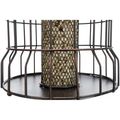 Karmnik na orzechy, z siatką ochronną, czarny/brązowy, metal 820 ml/20 cm