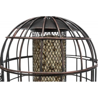Karmnik na orzechy, z siatką ochronną, czarny/brązowy, metal 820 ml/20 cm