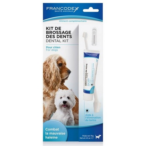 Francodex Zestaw do czyszczenia zębów pasta + szczoteczka [FR172360]