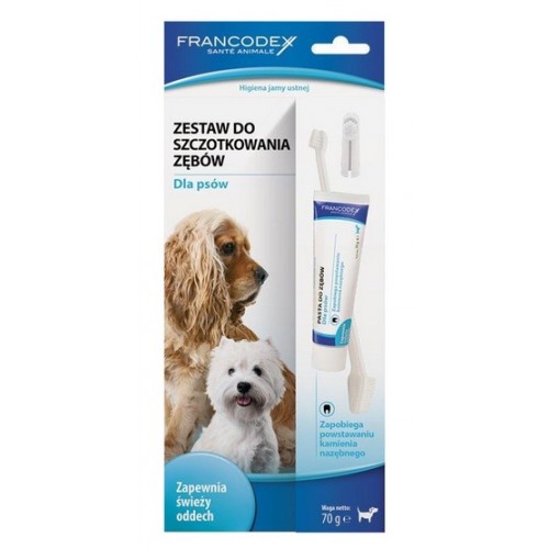 Francodex Zestaw do szczotkowania zębów pasta + szczoteczka [FR179122]