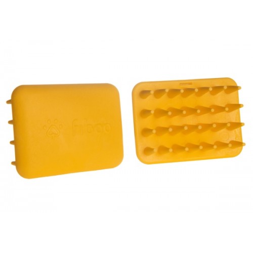 Fiboo Miękka szczotka dla kota żółta