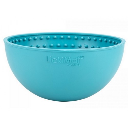 LickiMat Wobble Miska głęboka Jeżyk miękka turkusowa
