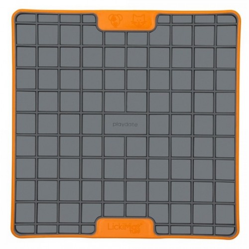 LickiMat Playdate Deluxe/Tuff Kwadrat twardy pomarańczowy