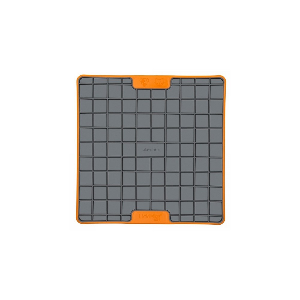 LickiMat Playdate Deluxe/Tuff Kwadrat twardy pomarańczowy