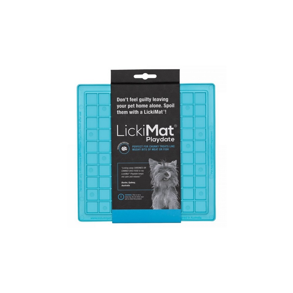 LickiMat Playdate Kwadrat miękki turkusowy