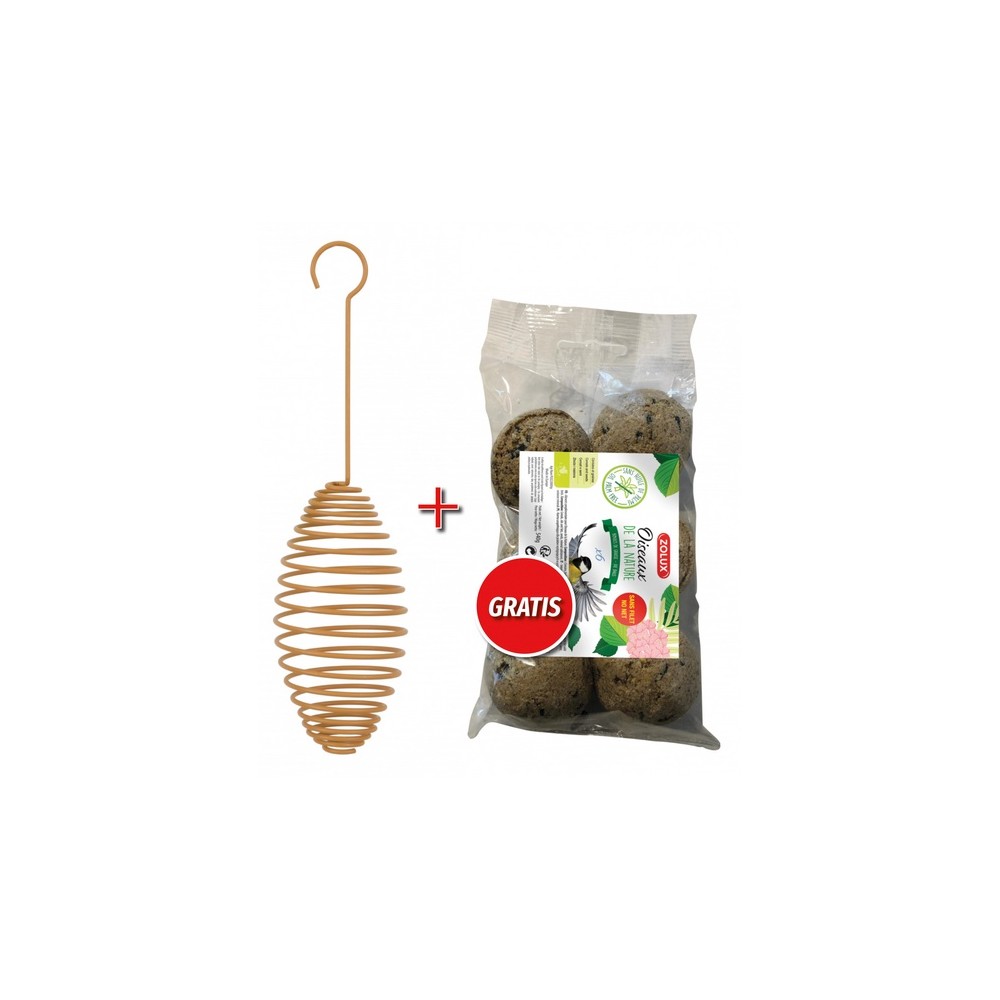 Zolux Zestaw spirala mała na kule tłuszczowe miodowa + kule tłuszczowe 6szt