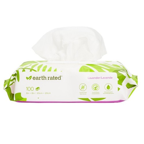 Chusteczki Earth Rated kompostowalne lawendowe 100szt