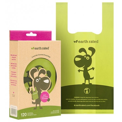 Reklamówki Earth Rated lawendowe 120szt